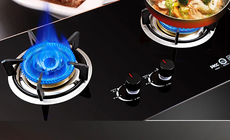 Home Built-in Ranges Natural Gas Liquefied Gas Integrated Cooktop Kitchen Appliance Tempered Glass Easy Cleaning Ranges