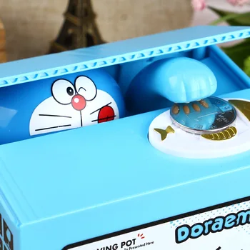 

New 2020 Doraemon Brand New Steal Coin Piggy Bank Electronic Plastic Money Safety Box Coin Bank Money boxes