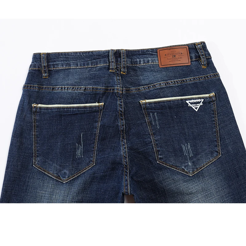 KSTUN Men Jeans Famous Brand 2018 Slim Straight Business Casual Dark Blue Thin Elasticity Cotton Denim Pants Trousers pantalon KSTUN Men Jeans Famous Brand 2018 Slim Straight Business Casual Dark Blue Thin Elasticity Cotton Denim Pants Trousers pantalon