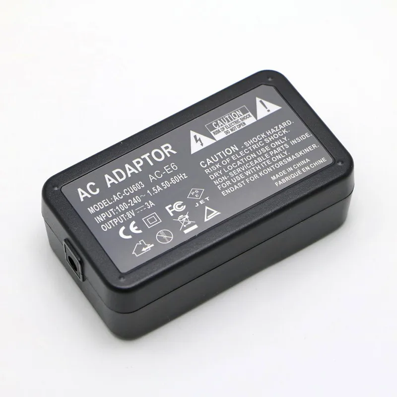 ACK-E6 Fully decoded Power Adapter supply charger+DR-E6 LP-E6 Coupler for Canon EOS 60D 70D 80D 6D 7D 5D2 5D3 5D4 5DSr mark IV