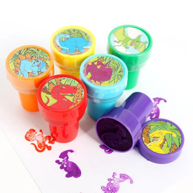 

Kids DIY Finger Painting Drawing Toys Tool Cartoon Seal Stamp Plastic Preschool Learning Educational Toys for Children Fun Gifts
