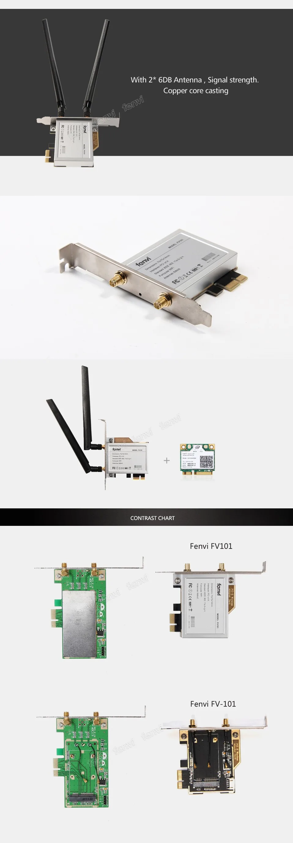 Fenvi беспроводная сеть mini PCI-E карта для рабочего стола PCI-E адаптер конвертер + PCI-E низкий профиль для intel Broadcom Половинный размер карты