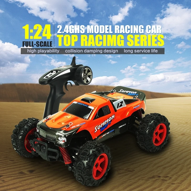 4WD Радио RC Автомобиль 2 4G 4CH 1:24 масштаб высокая скорость внедорожный гонщик