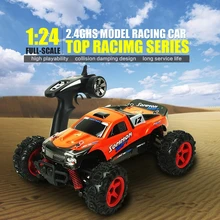 4WD Радио RC Автомобилей 2.4 Г 4CH 1:24 Масштаб Высокая Скорость 4WD Off Road Racer RC Пульт Дистанционного Управления Автомобилей Анти-Шок Багги Максимальная Скорость 40 Км/ч