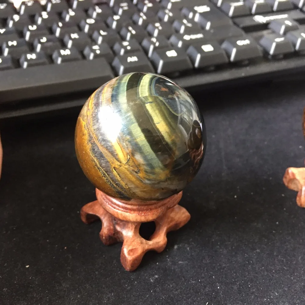 

45-50mm Natural Colorful Tiger Eye Stone Sphere Ball Healing Stones for Decoration dohaibogoo crystals spehere