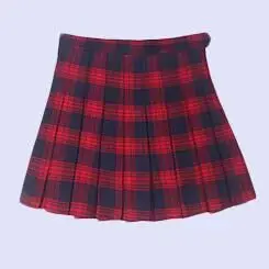 Весна Осень Harajuku панк стиль увеличить размер высокой талией желтый, красный и серый клетчатый короткая юбка А-образная юбка - Цвет: Красный