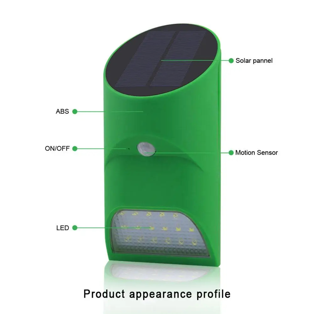 

LumiParty Solar-Powered 18 LED Garden Lamp Light Sensor & Human Body Induction Lawn Yard Street Solar Wall Light