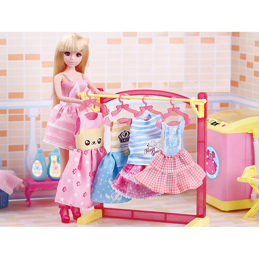 Детская ролевая игра для принцессы тканевая Наряжаться ролевые игры игрушка стиральная машина Классический Детский обучающий игрушка T9