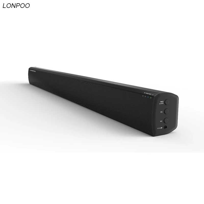 

LONPOO Bluetooth TV Speaker Powerful 40W Soundbar Wireless stereo Subwoofer Surround Sound bar home theater System for TV black