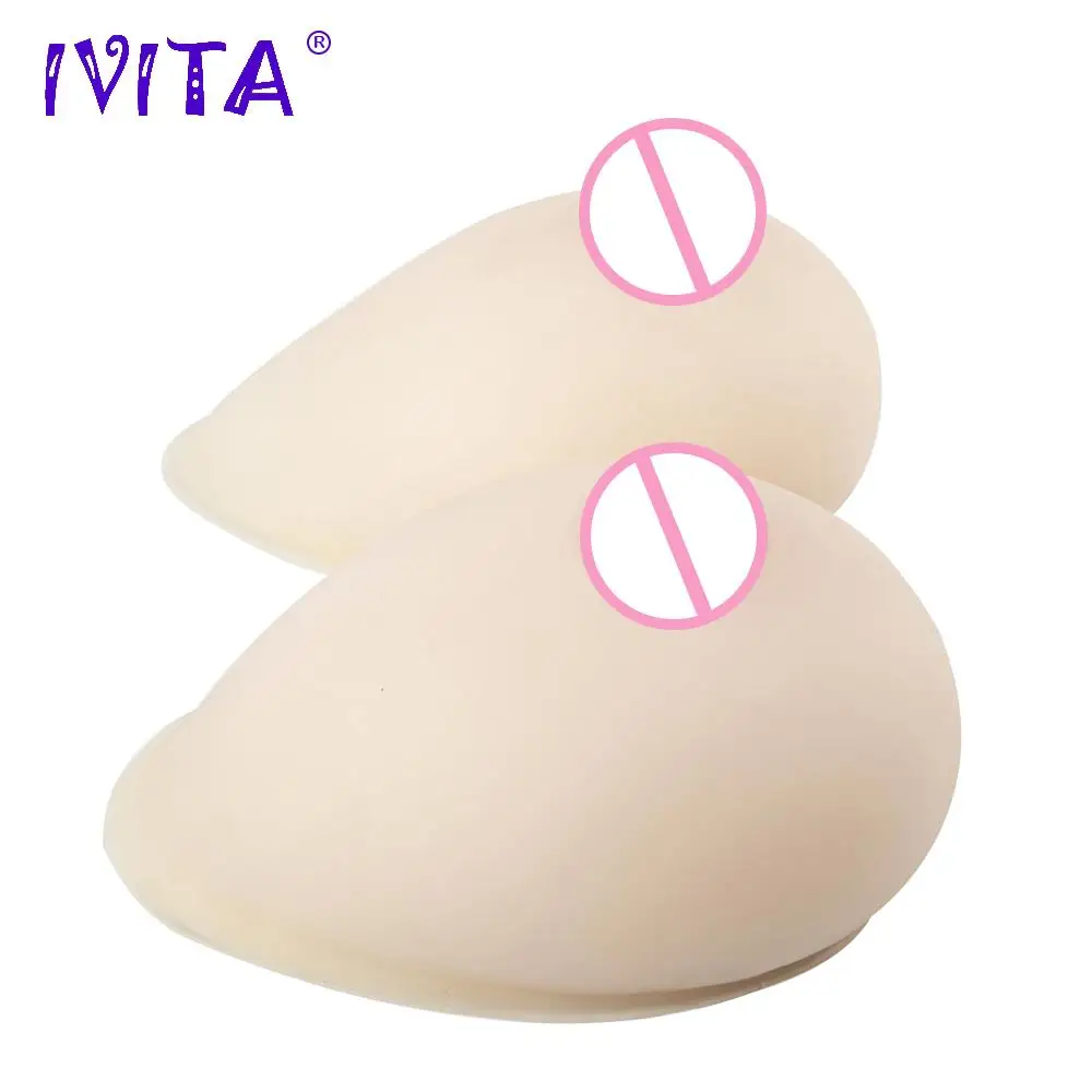 

IVITA 1800g Waterdrop Silicone Breast Forms Fake Boobs For Crossdresser Mastectomy Transvestite Fashion Silicon Breasts Form