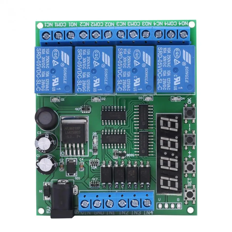 

DC 4-Channel Multifunction Delay Time Timer Relay Switch Module Assortment