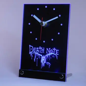 

tnc0227 Death Note Notebook Cosplay Table Desk 3D LED Clock