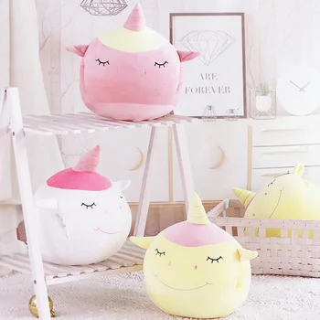 

Hot 2019 new Kawaii Plush Fat Unicorn Hand Warmer Stuffed Soft Unicorn Pillow Doll Toys Birthday Gifts Christmas Toys