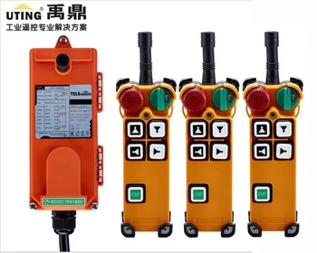 

Hot saleTelecontrol F21-4D(3 transmitter and 1 receiver) AC/DC universal wireless control for crane 1transmitter and 1receiver