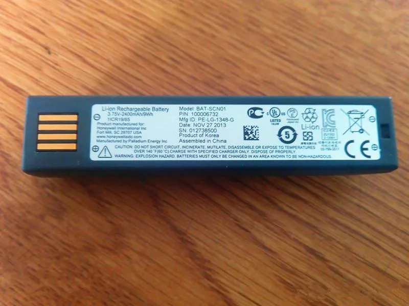 

2pcs iConstel Assemble battery for Honeywell data collector BAT-SCN01 3.75V 2400MAh Scanning gun rechargeable Li-ion Battery