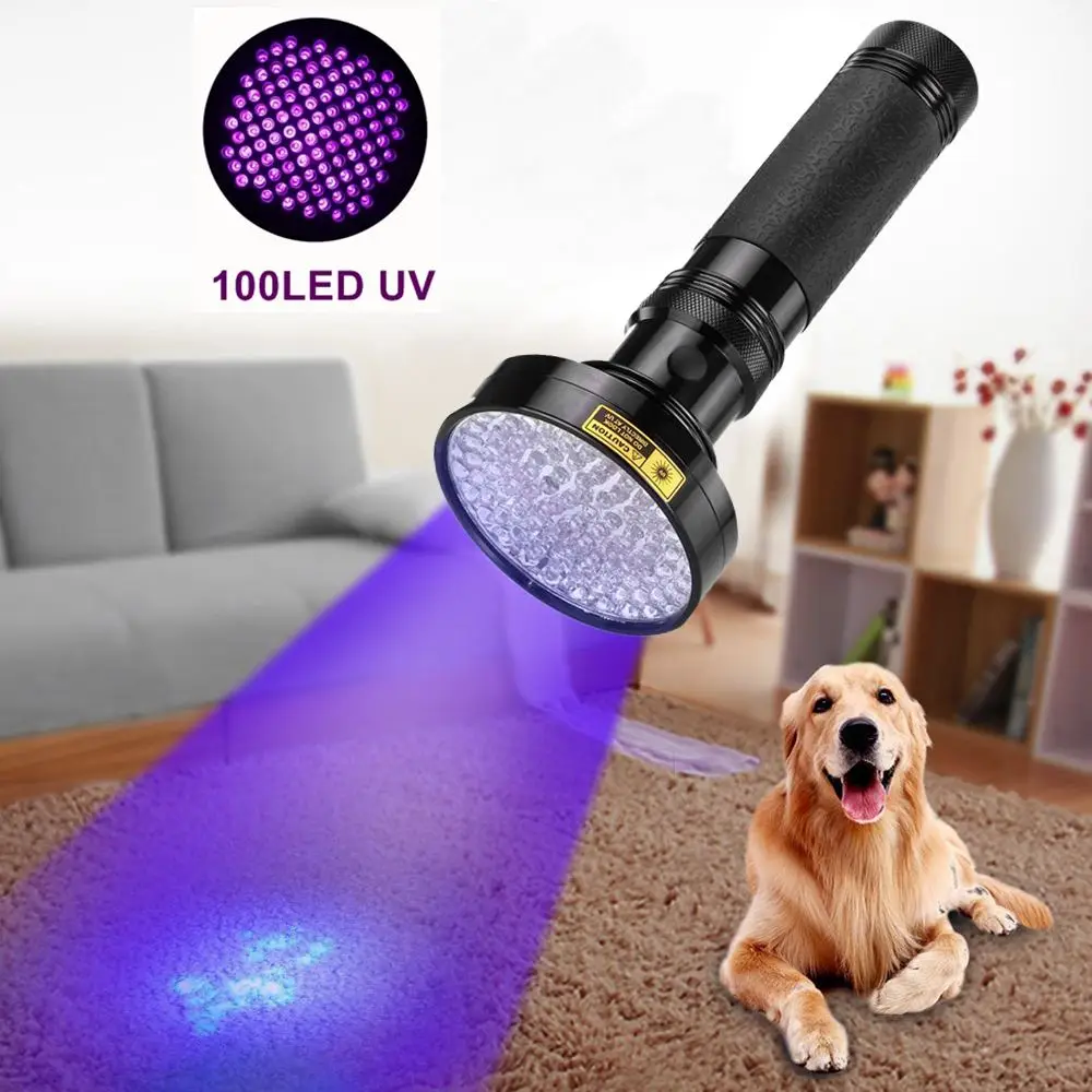 

ALONEFIRE 18W Aluminum Shell High power UV Ultraviolet light For 6xAA Anti-fake UV 100 LED 100LED UV Flashlight Money Detector