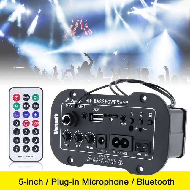 Special Price 5 Inch 25W HI-FI Bluetooth Car Audio Power Amplifier FM Radio Player Support MIC SD USB DVD MP3 Input for Car Motorcycle Home Special Price 5 Inch 25W HI-FI Bluetooth Car Audio Power Amplifier FM Radio Player Support MIC SD USB DVD MP3 Input for Car Motorcycle Home