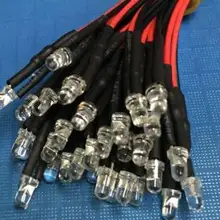 F3 3 мм мигает теплый белый красного, зеленого, синего, желтого, оранжевого, розового и фиолетового цветов 7 цветов светодиодной вспышкой 24 V Светодиодный светильник с 20 см провода x 100 шт