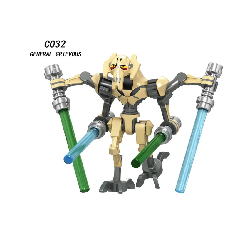 

Single Sale Super Heroes Star Wars General Grievous 032 Model Building Blocks Figure Bricks Toys gifts Compatible Legoed Ninjaed