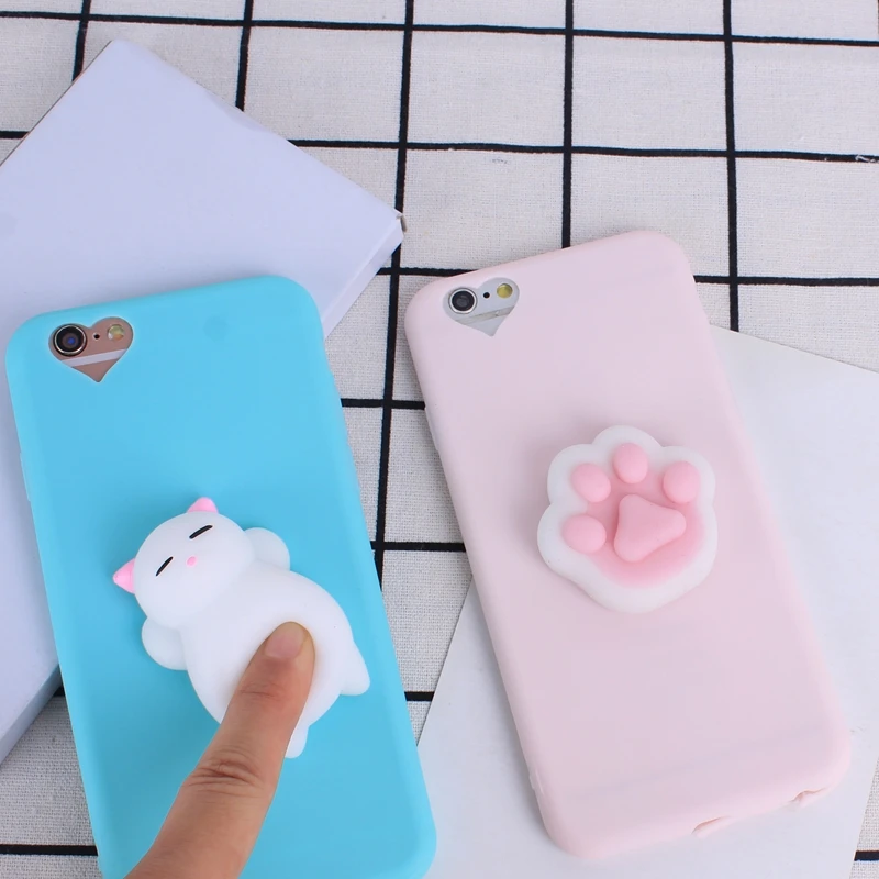 3D Телефон чехол для iPhone 5 5S SE 6 6S 7 Plus Мягкие игрушки панда Медведь сброс давления