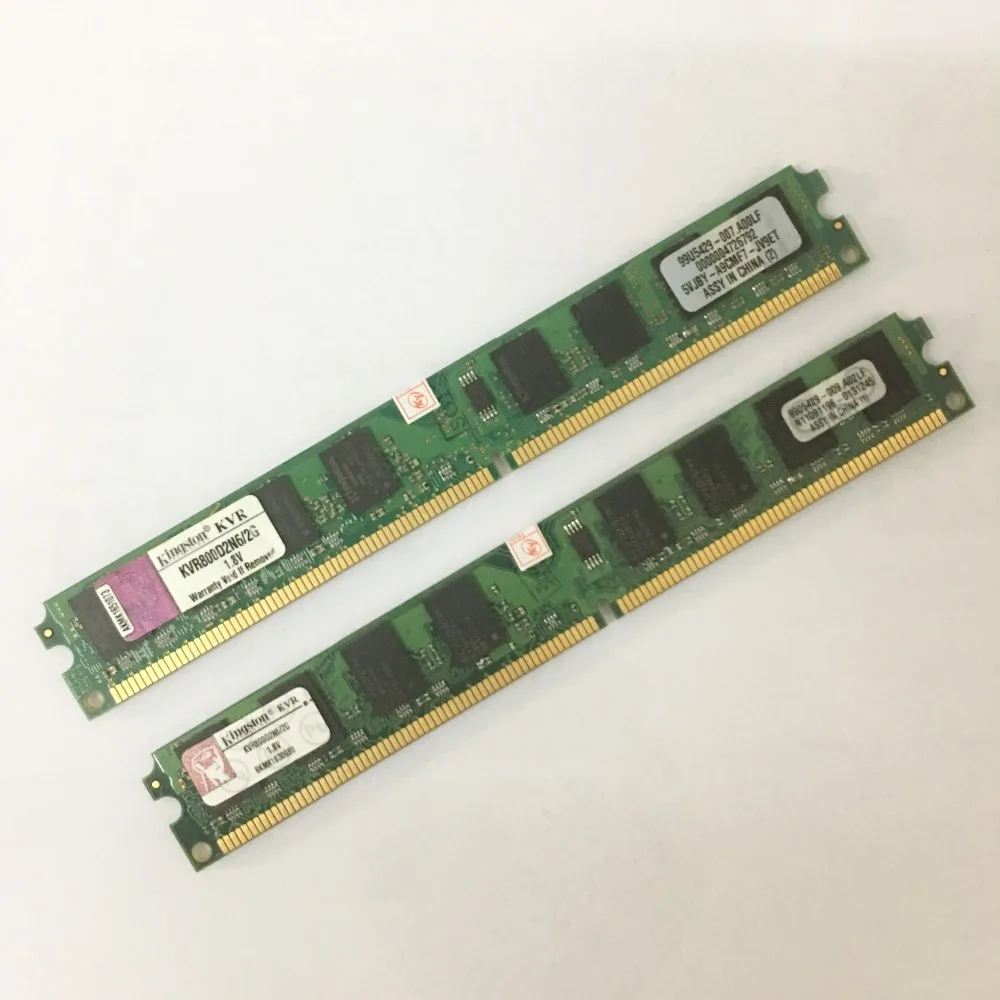 kingston 2 Гб ОЗУ DDR2 4 ГБ = 2 шт* 2 г PC2-6400S DDR2 800 МГц 2 Гб PC2-5300S 667 МГц настольный компьютер