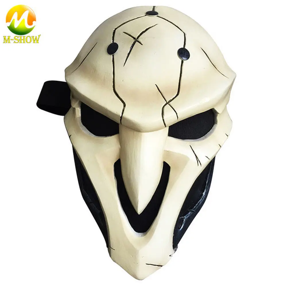 OW Reaper Mask Overwatch Cosplay Mask For Men Women FRP ABS Mask with sponge