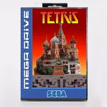 Tetris 16 бит MD игровая карта с розничной коробкой для sega Mega Drive для Genesis