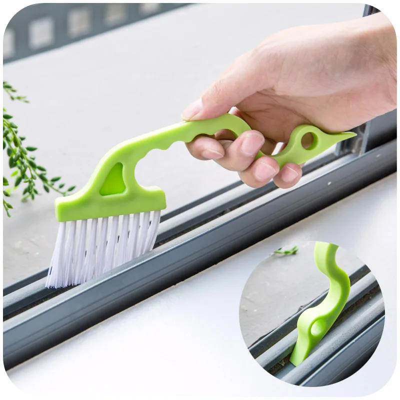 1pc Hand held Slit Trench Doors Groove Cleaning Brush Kitchen Air