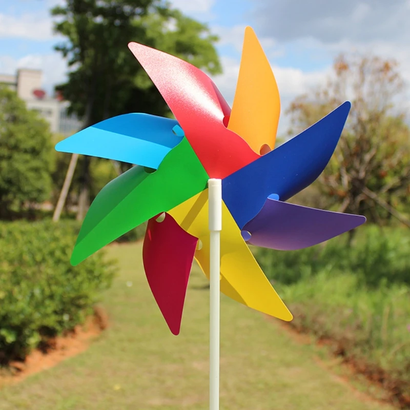 Garden Yard Party Outdoor Windmill Wind Spinner Ornament Decoration Kids H`j4 