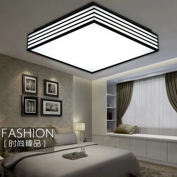 

Black and white modern bedroom ceiling lights living room lights rectangular LED ceiling lamp lighting the corridor minimalist