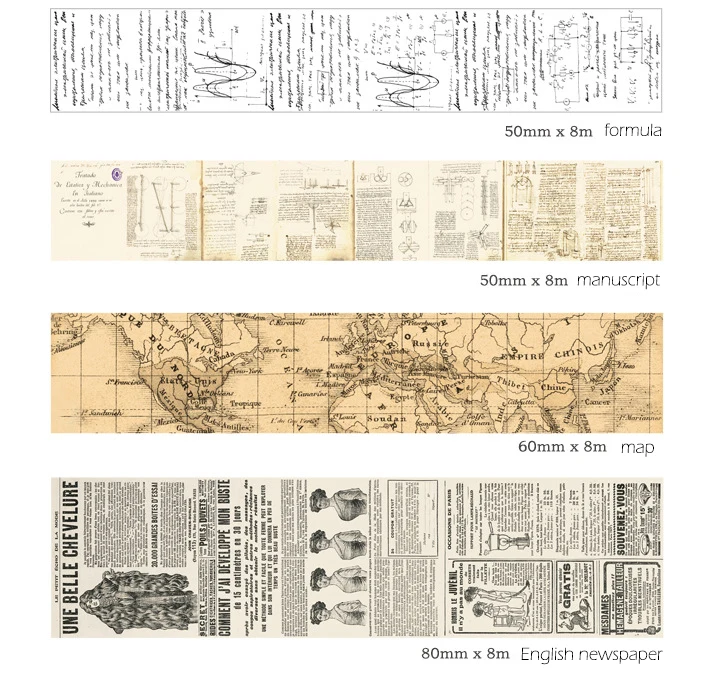 15-80 см* 8 м Ретро газетная васи лента наклейки Скрапбукинг винтажная маскирующая лента школьные принадлежности пуля журнал Papeleria sl1141
