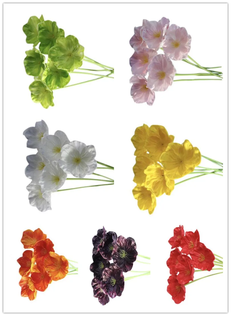 30pcs Real Touch Cherry Blossom Fake Flower PU Sakura for Wedding