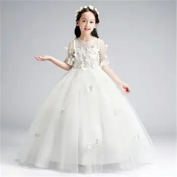 

2019 New Fashion Toddler Girl Embroidery Tutu Princess Dress Kids Dresses For Girls Wedding Party Teen Girl Clothes Vestido L309
