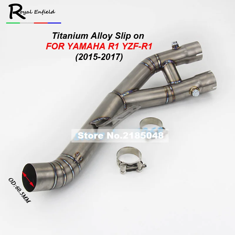

Titanium Alloy Modified Slip On For Yamaha R1 Full System Exhaust Muffler Middle Link Pipe For YZF-R1 YZF R1 Without Exhaust