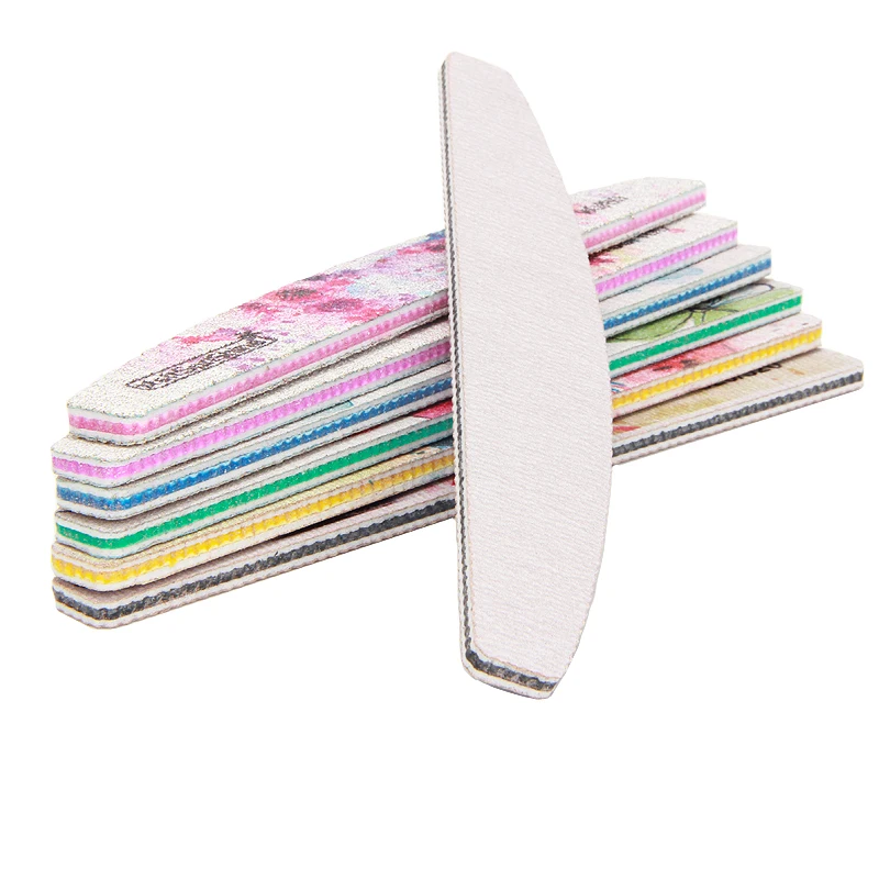 6Pcs/lot Mixed Grit Double-Sided With Ink And Wash Painting Nail Files Sanding Buffer Strips Nail Polishing Manicure Tools