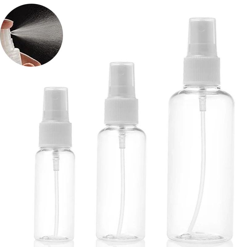 Jual 5 Pcs Portable Kecil Transparan Plastik Kosong Botol Semprot Isi Ulang Botol 10 Ml 30 Ml 50 Ml  60 Ml 100 Ml