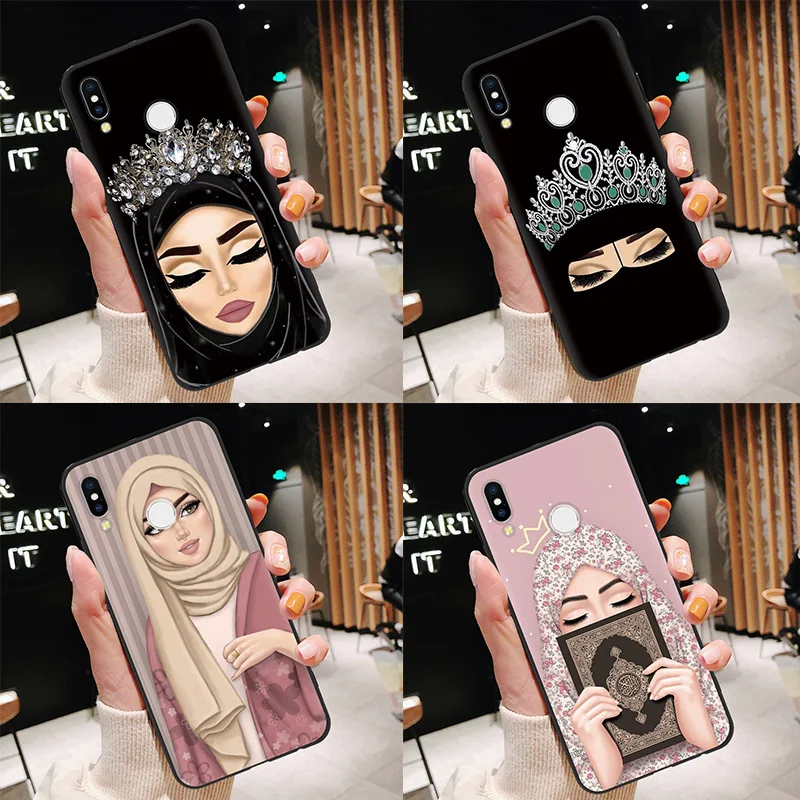 

Crown Muslim Islamic Arabic Hijab Gril Eyes For Huawei Honor 8X 9 10 P30 P20 P10 Mate 20 10 Pro Lite P Smart Plus 2019 2017 Case