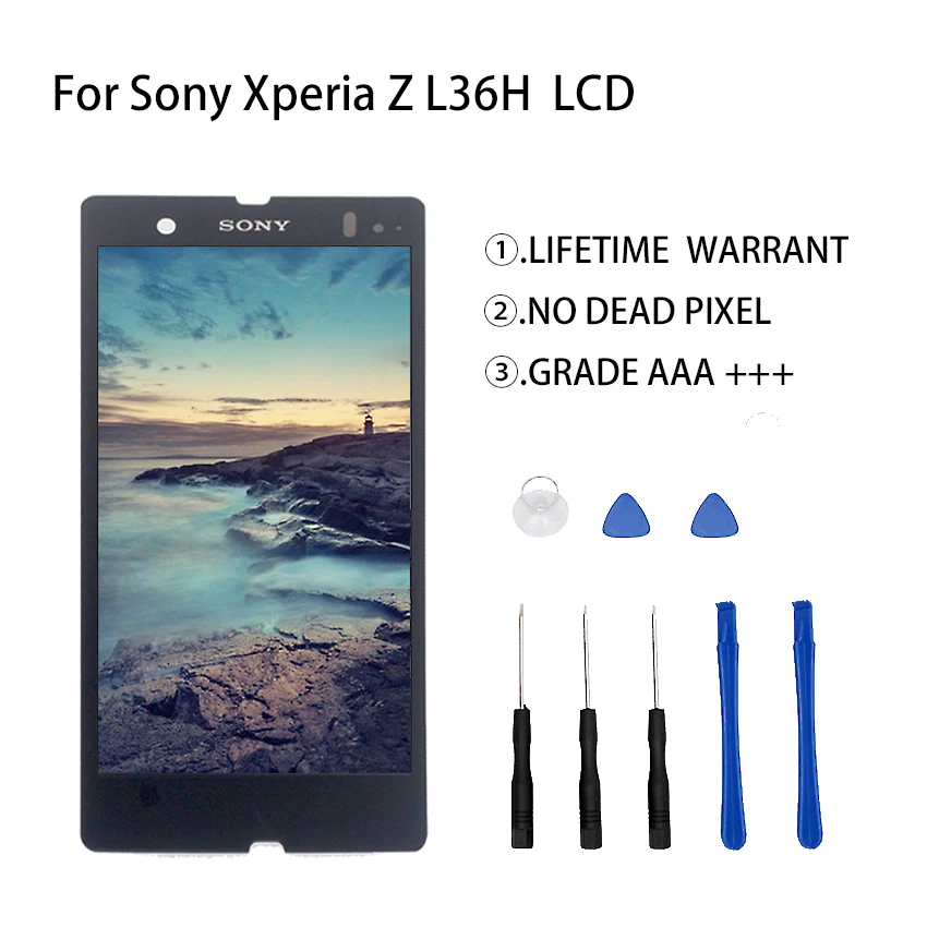 

For Sony Xperia Z C6603 C6602 G8142 E5563 LCD Display Touch Screen Digitizer Assembly For Sony Xperia Z Display Screen LCD
