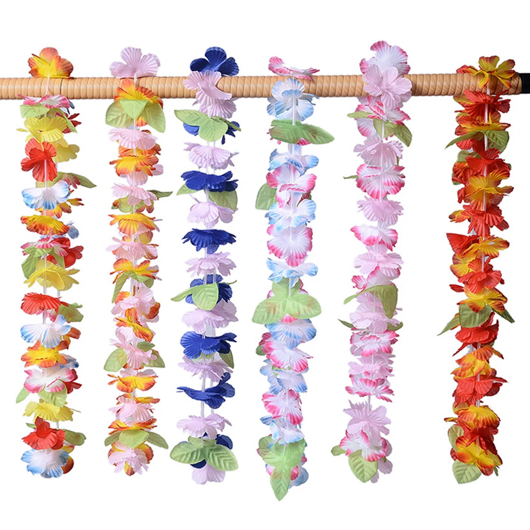 36 PCS Artificial Hawaiian Leis Party Supplies Garland Necklace Fancy