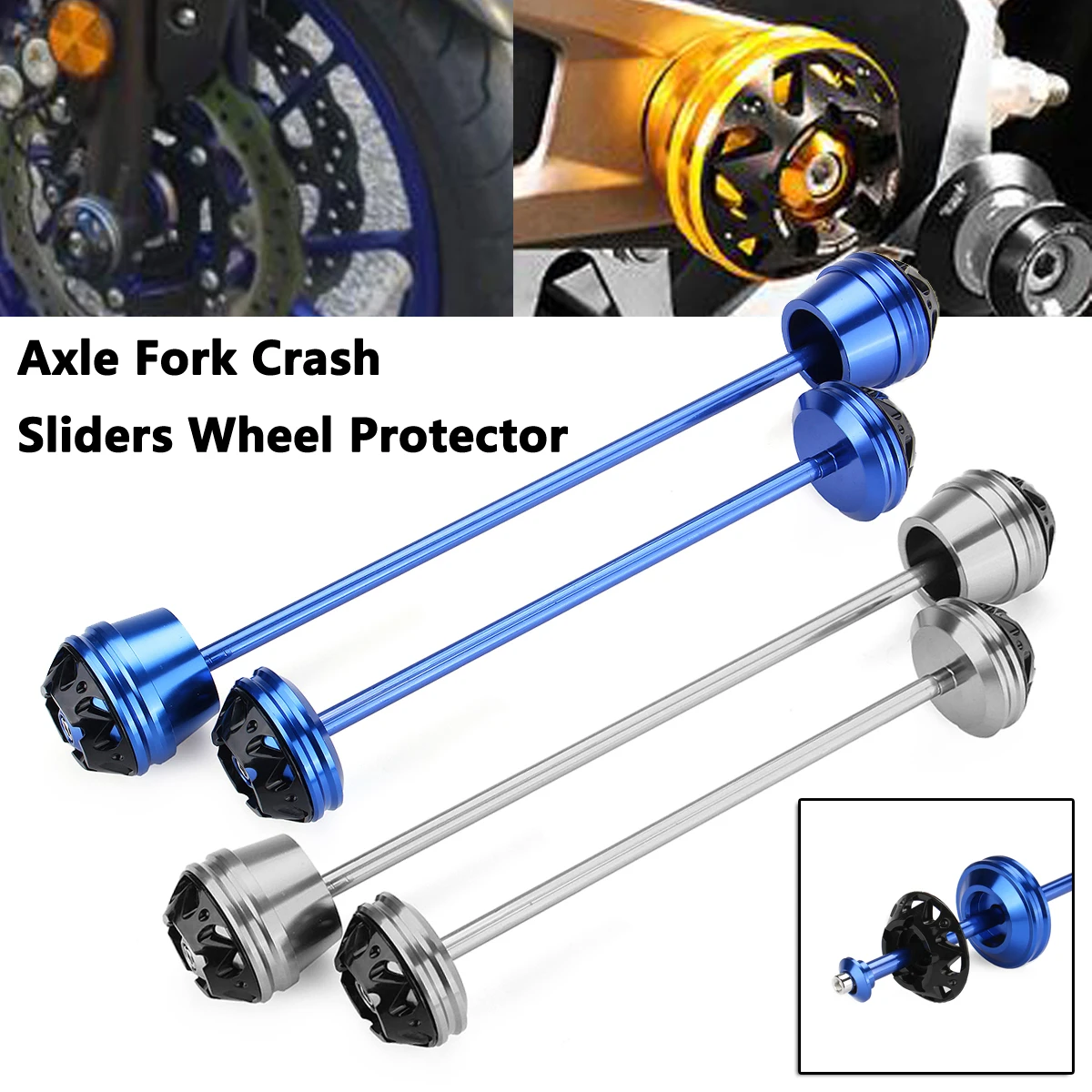 

Motorcycle Front Rear Axle Fork Crash Sliders Wheel Protector Guard for YAMAHA MT-07 FZ-07 MT07 MT 07 2014 2015 2016