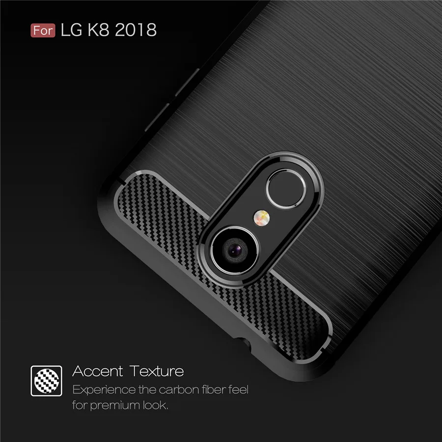 TRISEOLY 5 0 &quotдля LG K8 (2018)/K9 чехол из углеродного волокна матовый ТПУ резиновый для