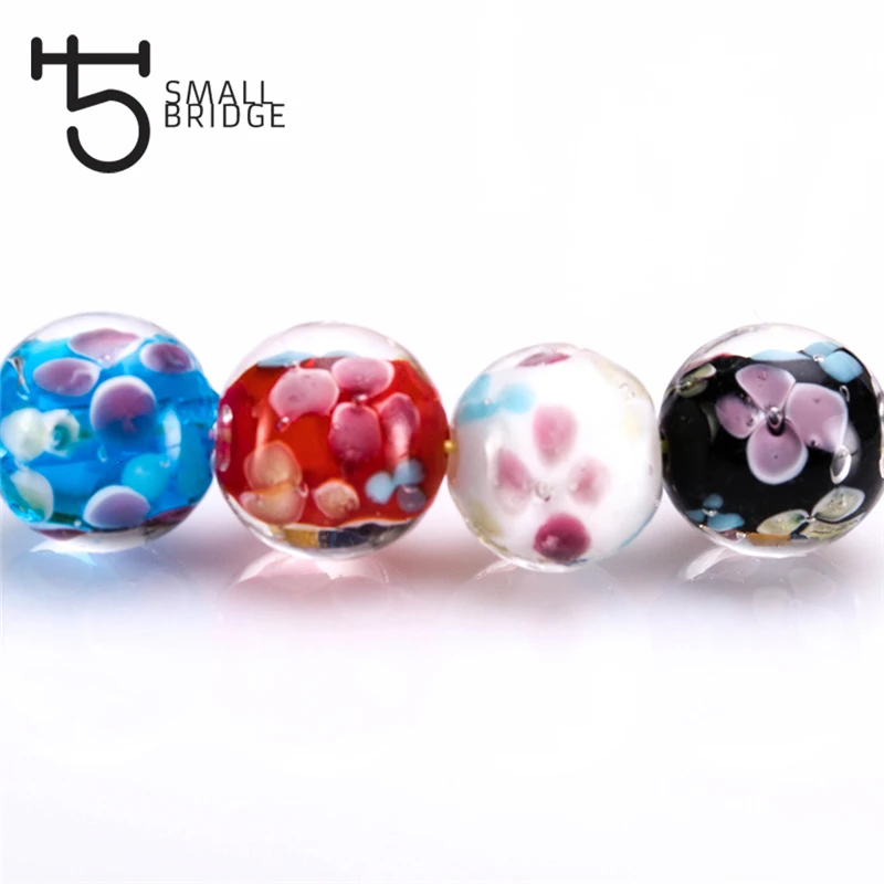 round lampwork beads (3)