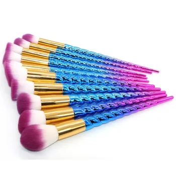 

5-10 Pcs Professional Makeup Brush Set Unicorn Rainbow Diamond Face Eye Powder Foundation Eyebrow Make Up Brush Kit Tools