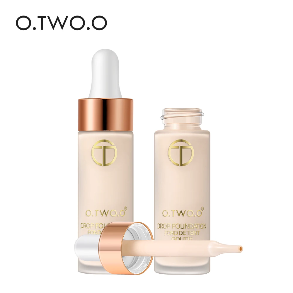 

O.TWO.O Drop Foundation Matte Velvet Texture Long-Lasting Waterproof Liquid Makeup Base Cover Face Blemish Maquiagem 15ml