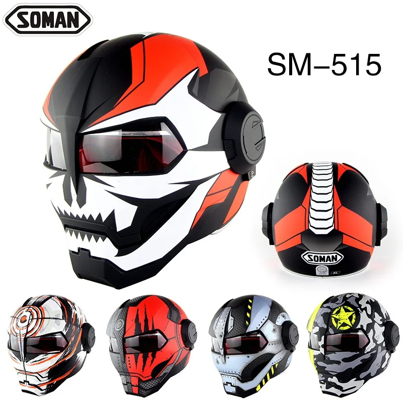 

(1pc&13colors) 100% Original Full Face Ironman Moto Helmets ABS Casque Motorcycle Helmet Motocross Casco Capacete Brand SM-515