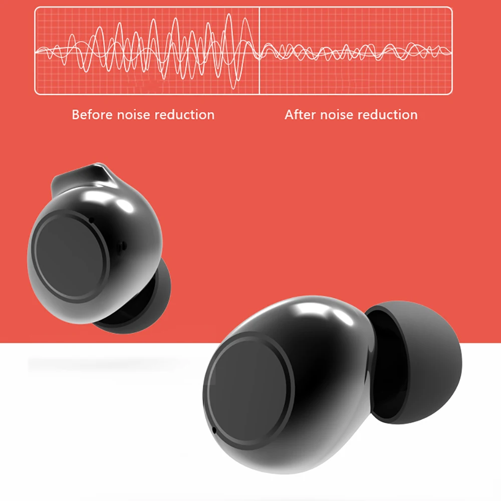 TS08 TWS Наушники Беспроводные Bluetooth 5,0 наушники стерео водонепроницаемые наушники-вкладыши Спортивная гарнитура с микрофоном зарядная коробка