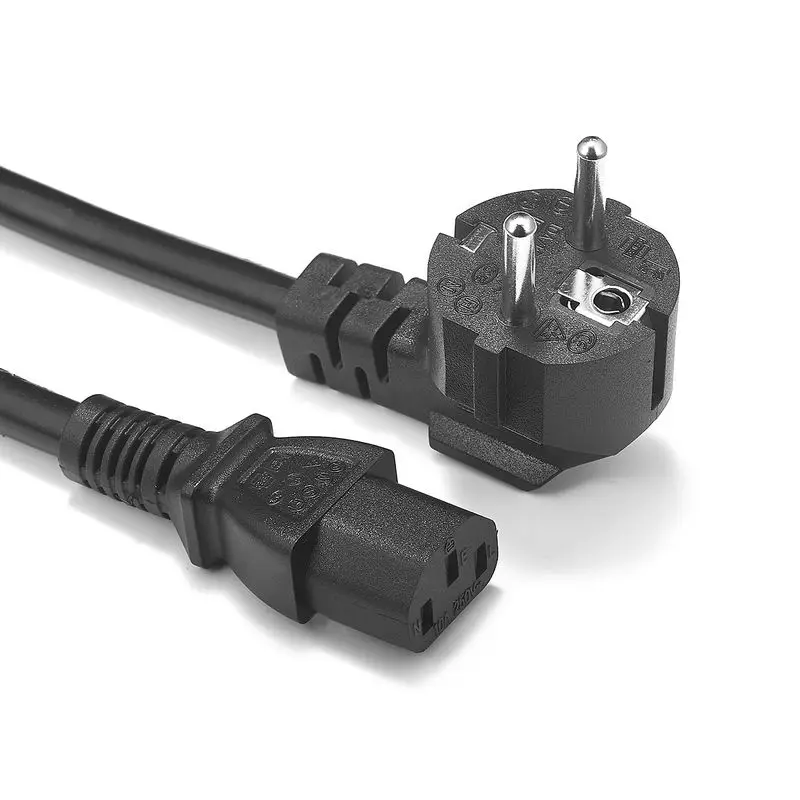 

100pcs EU AC Power Cable IEC C13 European 2 Prong Plug Power Cord 1.5m 1.5mm For PC Computer PSU Antminer Samsung TV 3D Printer