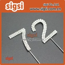 Счастливый номер кристалл горный хрусталь Топпер для торта аксессуар для кекса