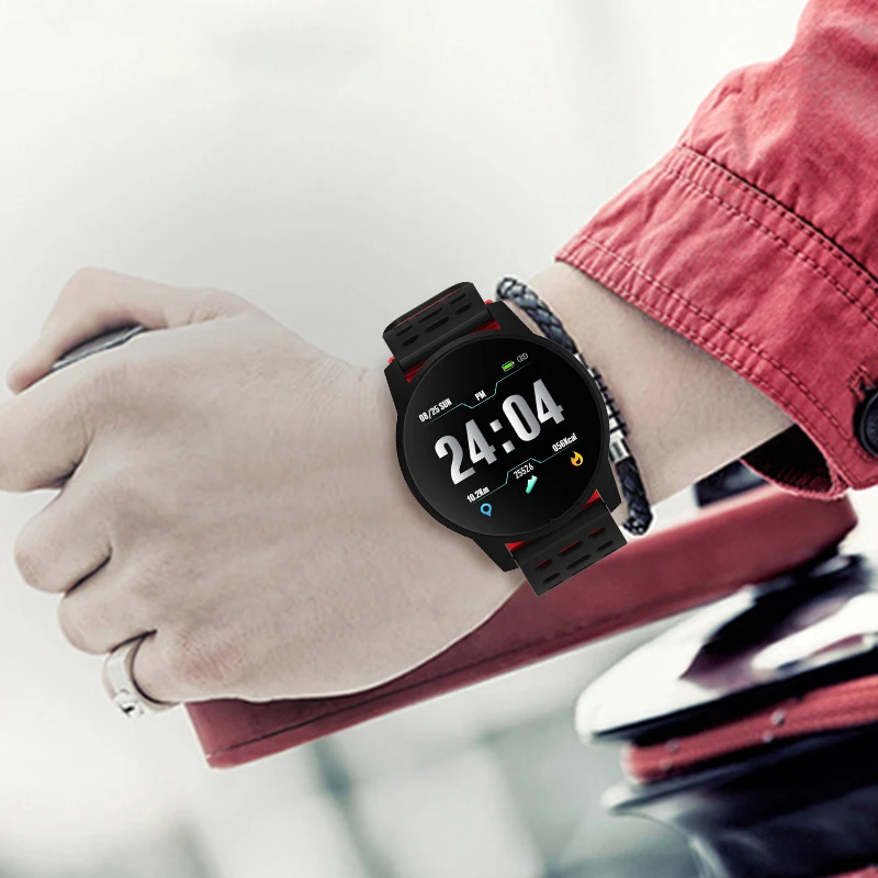 LIGE новые умные часы для мужчин, шагомер, пульсометр, монитор артериального давления, фитнес-трекер, фитнес-часы, умный браслет+ коробка