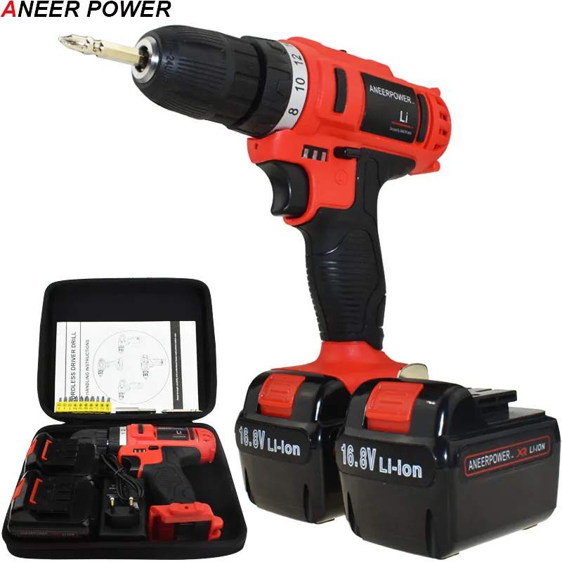 

16.8v Electric Screwdriver 1.5Ah Battery Capacity Drill Power Tools Electric Drill Batteries Screwdriver Mini Cordless Drill